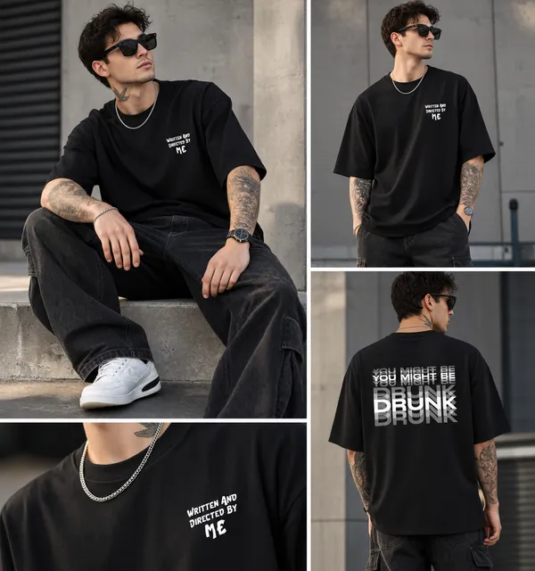 Men’s_Black_Oversized_"Written_&_Directed_By_Me"_T-Shirt