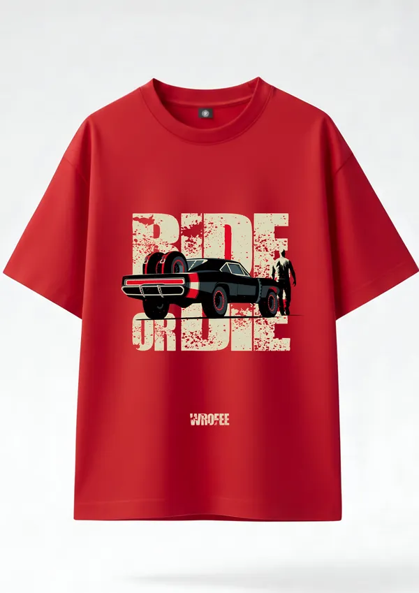 Men's_Red_Oversized_T-Shirt_with_"Ride_or_Die"_Muscle_Car_Graphic_Print