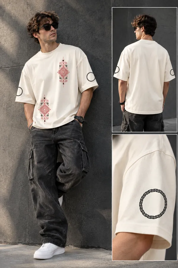 Men’s_White_Oversized_"Aztec_Mosaic"_Geometric_T-Shirt_|_Giffy_Life