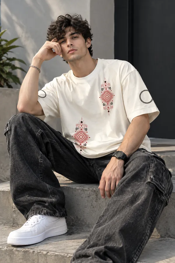Men’s_White_Oversized_"Aztec_Mosaic"_Geometric_T-Shirt_|_Giffy_Life