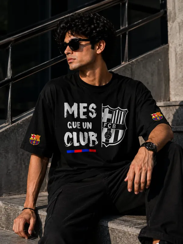 Messi_FCB_Black_oversized_Graphic_Print_Round_Neck_T_shirt_
