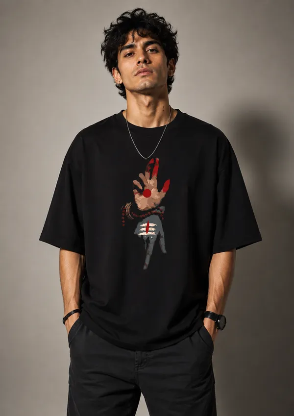 Shiv_Shakti_Edition_Black_Oversized_T-Shirt_|_Premium_Cotton_Spiritual_Drop_Shoulder_Tee