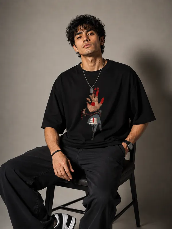 Shiv_Shakti_Edition_Black_Oversized_T-Shirt_|_Premium_Cotton_Spiritual_Drop_Shoulder_Tee