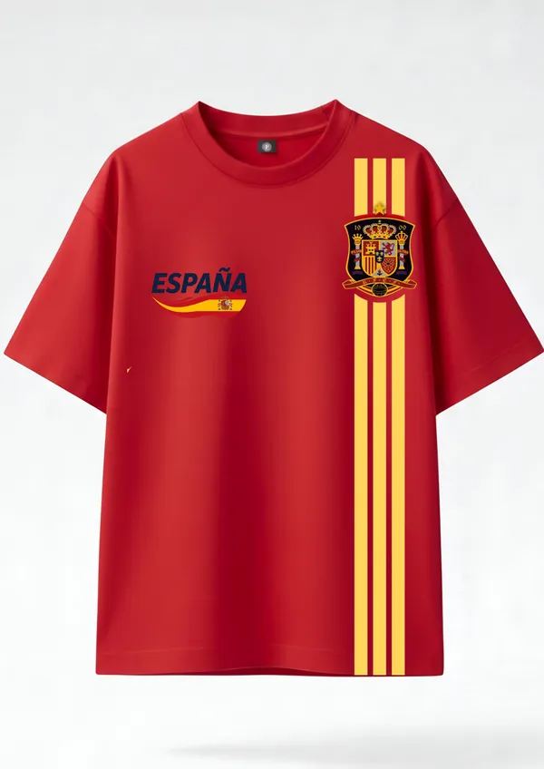 Spain_World_Cup_Inspired_Graphic_Print_Oversized_Round_Neck_T_shirt_
