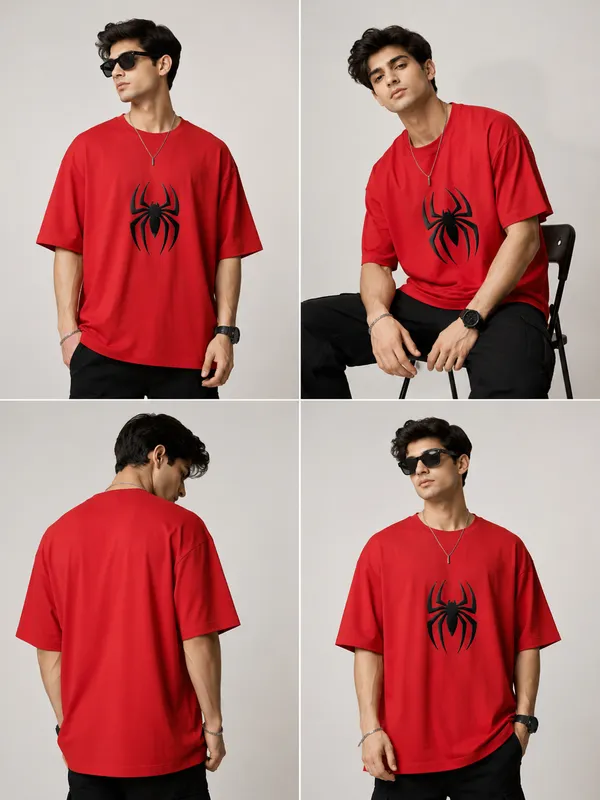 The_Spider_Emblem_Oversized_Tee_in_Red
