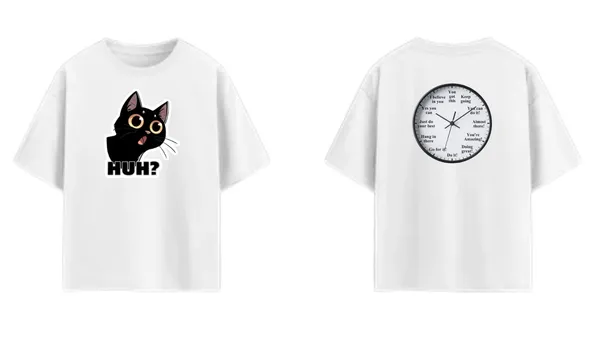 The_"Huh?"_Cat:_All-Day_Motivation_Graphic_Print_Round_Neck_Oversized_T_shirt