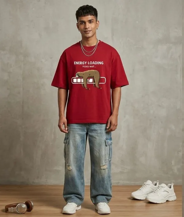 The_"Human_Condition"_Editorial_Graphic_Print_Round_Neck_Oversized_T_shirt_