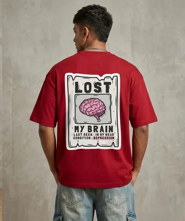 The_"Human_Condition"_Editorial_Graphic_Print_Round_Neck_Oversized_T_shirt_