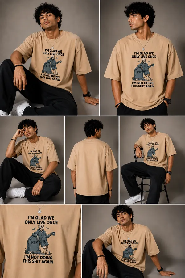 We_Only_Live_Once_Skeleton_Beige_Oversized_T-Shirt_|_Premium_Cotton_Dark_Humor_Drop_Shoulder_Tee