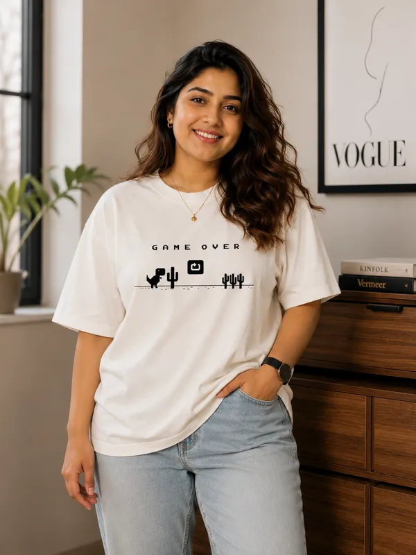 Women's_Off-White_"Game_Over"_Dino_Oversized_T-Shirt_-_Retro_Pixel_Graphic_Tee