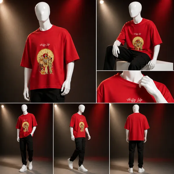 Giffy_Life_Ram_Darbar_Oversized_Tee_-_Red_Mythological_Artwork_Festive_Streetwear_T-Shirt