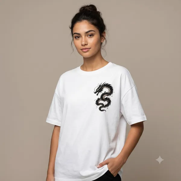 DF-White_Terry_Cotton_Oversized_Dragon_Graphic_Print_T-Shirt_For_Women