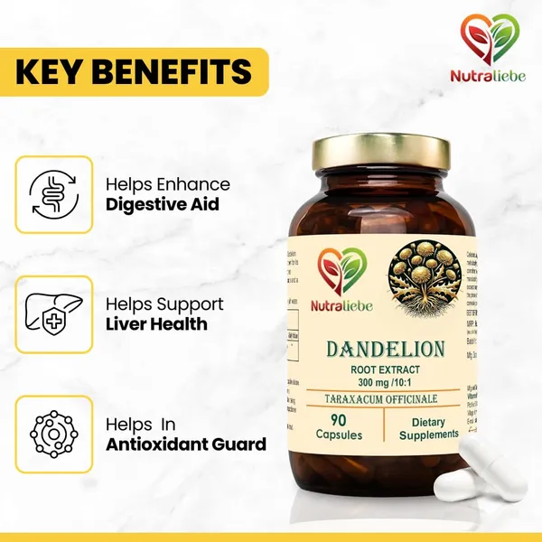 Dandelion_Root_Extract_300Mg_Taraxacum_Officinale_90_Capsules
