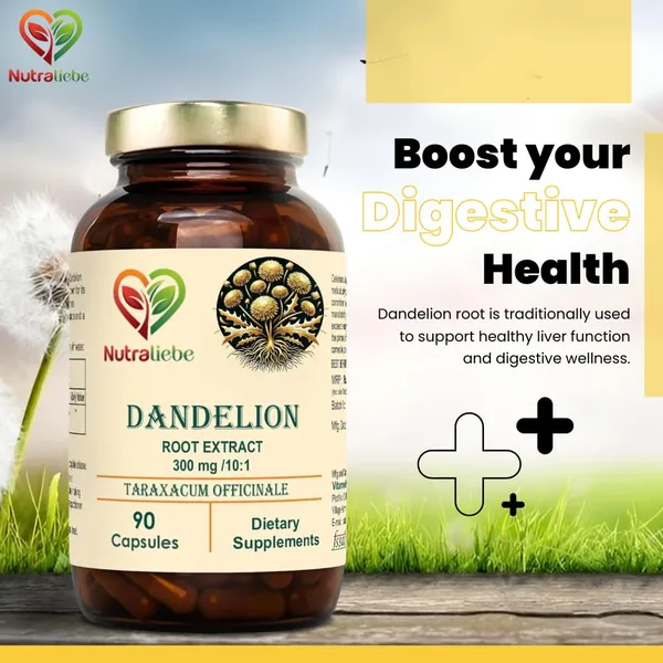 Dandelion_Root_Extract_300Mg_Taraxacum_Officinale_90_Capsules