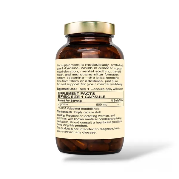 L_Tyrosine_500Mg_Free_Form_Amino_Acid_Non_Gmo_90_Capsules