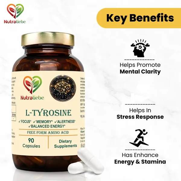 L_Tyrosine_500Mg_Free_Form_Amino_Acid_Non_Gmo_90_Capsules