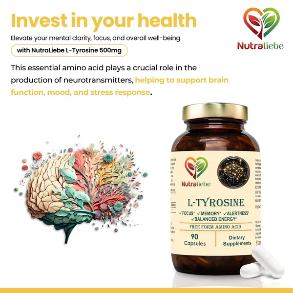 L_Tyrosine_500Mg_Free_Form_Amino_Acid_Non_Gmo_90_Capsules