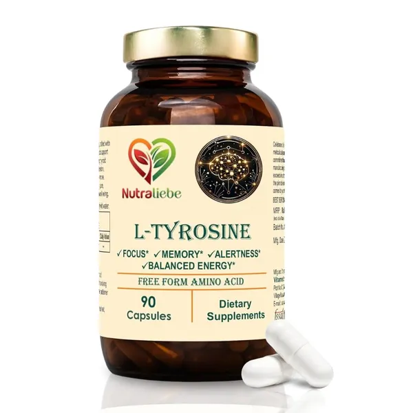 L_Tyrosine_500Mg_Free_Form_Amino_Acid_Non_Gmo_90_Capsules