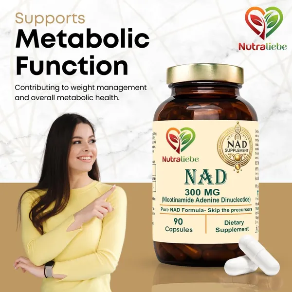 Nad_Nicotinamide_Adenine_Dinucleotide_Pure_300Mg_Cellular_Energy_And_Repair_Formula_90_Capsules