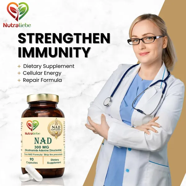 Nad_Nicotinamide_Adenine_Dinucleotide_Pure_300Mg_Cellular_Energy_And_Repair_Formula_90_Capsules