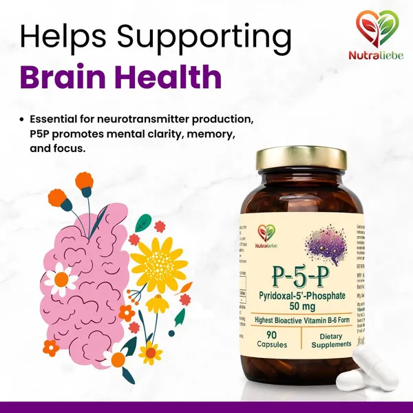 P5P_Pyridoxal_5_Phosphate_Active_Vitamin_B6_For_Energy_Brain_Function_And_Nervous_System_Support_90_Capsules