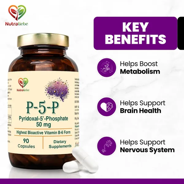 P5P_Pyridoxal_5_Phosphate_Active_Vitamin_B6_For_Energy_Brain_Function_And_Nervous_System_Support_90_Capsules