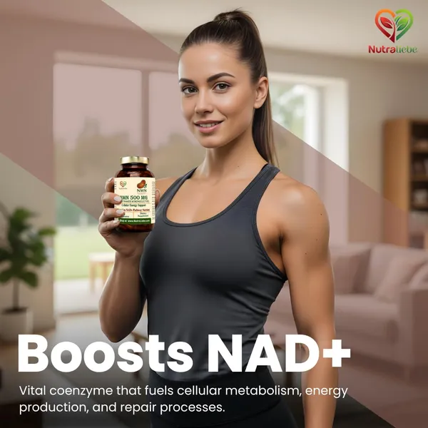 Nmn_Nicotinamide_Mononucleotide_500_Mg_Nad_Precursor_For_Cellular_Energy_Anti_Aging_Dna_Repair_Supports_Brain_Metabolism_Mitochondrial_Health_90_Veg_Capsules_Non_Gmo_Gluten_Free