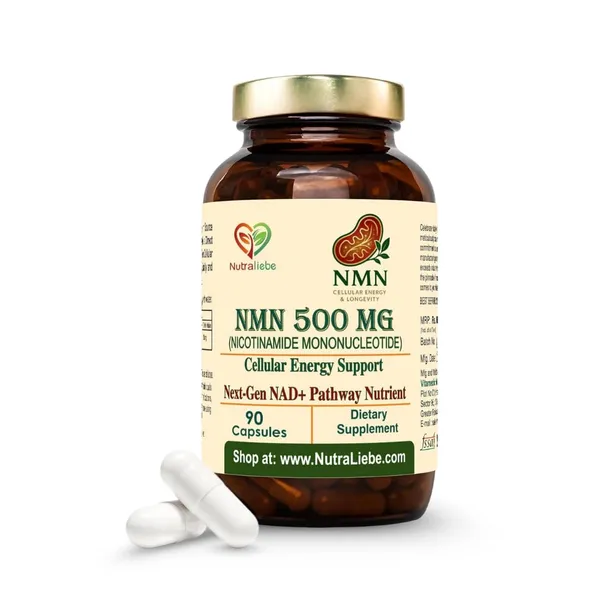 Nmn_Nicotinamide_Mononucleotide_500_Mg_Nad_Precursor_For_Cellular_Energy_Anti_Aging_Dna_Repair_Supports_Brain_Metabolism_Mitochondrial_Health_90_Veg_Capsules_Non_Gmo_Gluten_Free