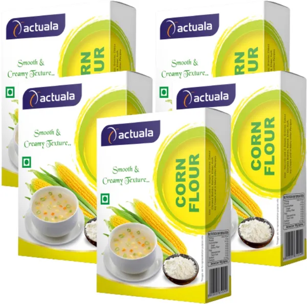 Aactuala_Organic_Corn_Flour_(Makki_Atta)_-_Pack_Of_5_Corn_Flour_Powder_(5_X_100_G)