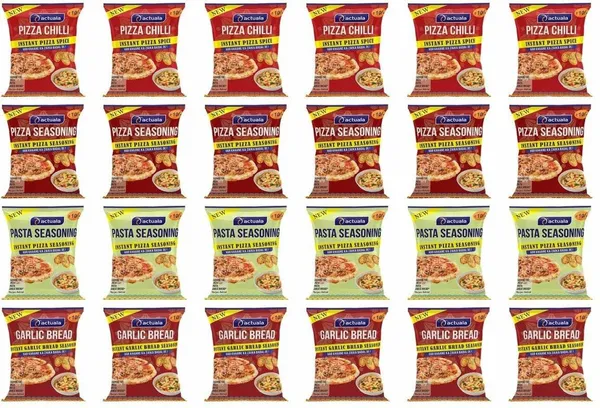 Aactuala_Pizza,_Pasta_Seasoning,_Garlic_Bread,_Chilli_Flakes,_(10G_Each)_-_Pack_Of_24_(240_G)