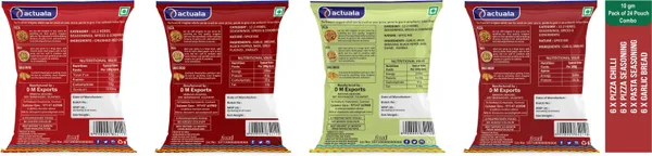 Aactuala_Pizza,_Pasta_Seasoning,_Garlic_Bread,_Chilli_Flakes,_(10G_Each)_-_Pack_Of_24_(240_G)