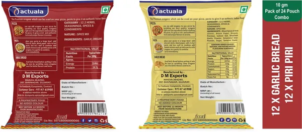 Aactuala_Garlic_Bread_Seasoning_|_Piri_Piri_Seasoning_(10G_Each)_-_Pack_Of_24_(240_G)
