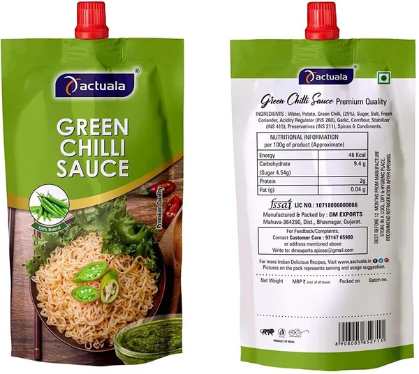 Aactuala_Pack_Of_12_(80G_Each)_Green_Chilli_Sauces_(12_X_80_G)