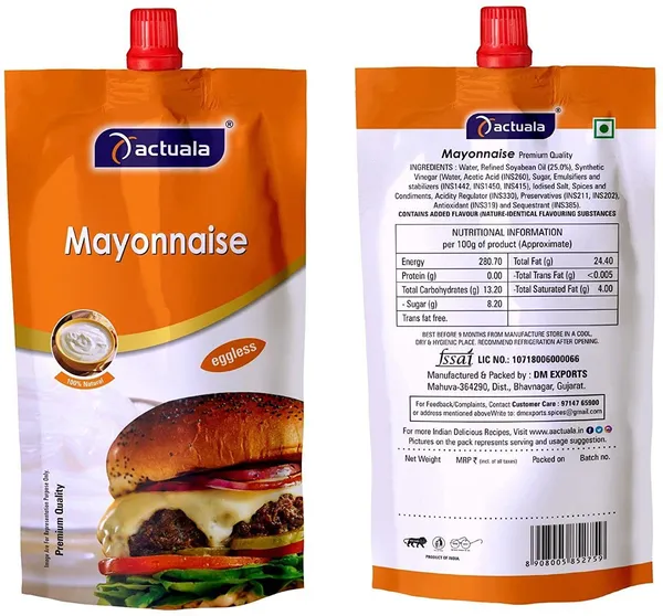 Aactuala_Pack_Of_12_(100G_Each)_Premium_Veg_Mayonnaise_Sauces_(12_X_100_G)