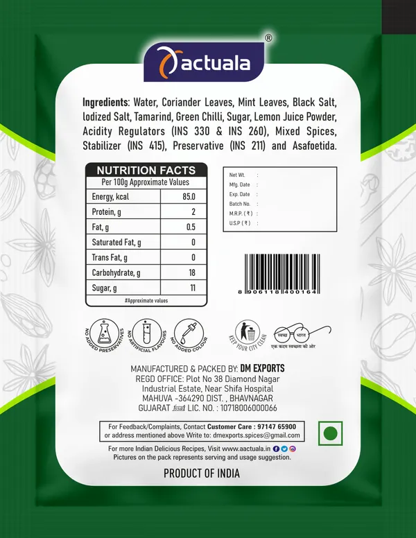 Aactuala_Pani_Puri_Paste_(40G_Each)_-_Pack_Of_24_(960_G)