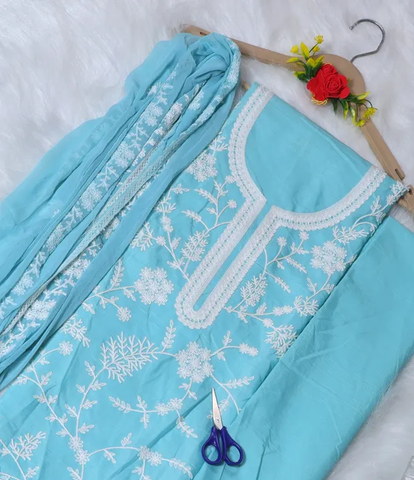Unstitched_Suit_-_Pure_100%_Cotton_Suit_With_Border_Dupatta_Work_And_Pant