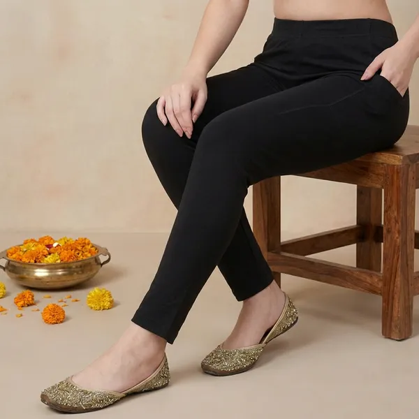 Women's_Black_Ankle-Pure_100%_Cotton_Kurti_Pant