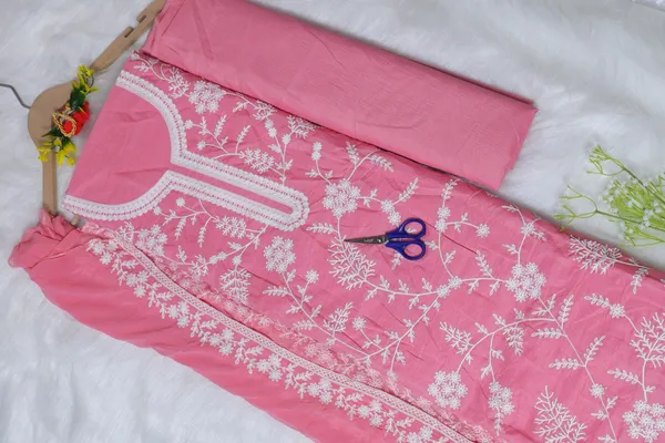 Unstitched_Suit_-Pure_100%_Cotton_Suit_With_Border_Dupatta_Work_And_Pant