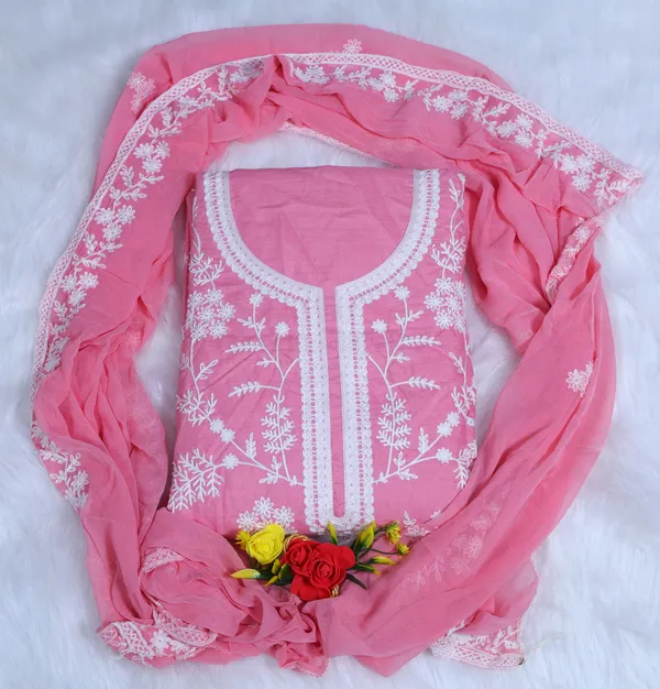 Unstitched_Suit_-Pure_100%_Cotton_Suit_With_Border_Dupatta_Work_And_Pant
