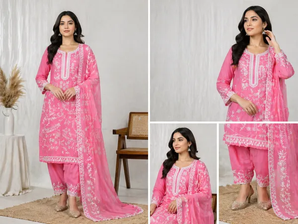 Unstitched_Suit_-Pure_100%_Cotton_Suit_With_Border_Dupatta_Work_And_Pant