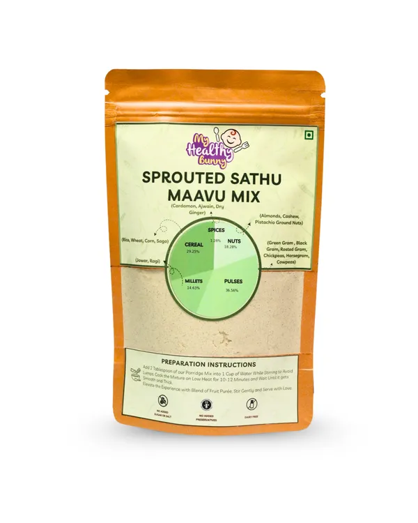 My_Healthy_Bunny_Sprouted_Sathumavu_Mix_-_Pack_Of_150_Gms_|_No_Additives_And_Preservatives_|_Free_From_Addded_Sugar_And_Salt_|_Made_With_17_Ingredients_|_Sundried,_Hand_Roasted_And_Made_In_Small_Batches