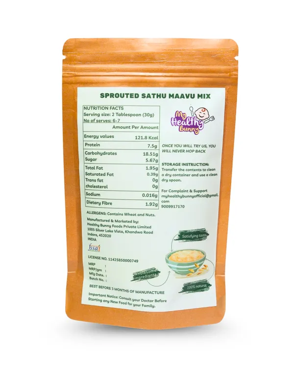 My_Healthy_Bunny_Sprouted_Sathumavu_Mix_-_Pack_Of_150_Gms_|_No_Additives_And_Preservatives_|_Free_From_Addded_Sugar_And_Salt_|_Made_With_17_Ingredients_|_Sundried,_Hand_Roasted_And_Made_In_Small_Batches