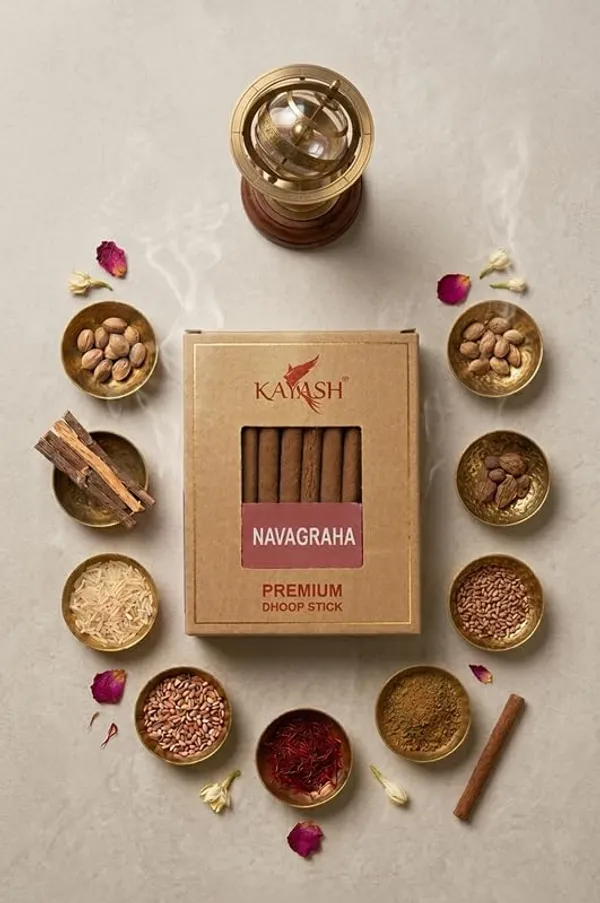 Pure_Navagraha_Premium_Dhoop_Sticks_With_Free_Stand_Bamboo_Less_Charcoal_Free_Low_Smoke_Incense_Spiritual_Blend_For_Positivity_Balance_Ideal_For_Pooja_Meditation_100_Gram