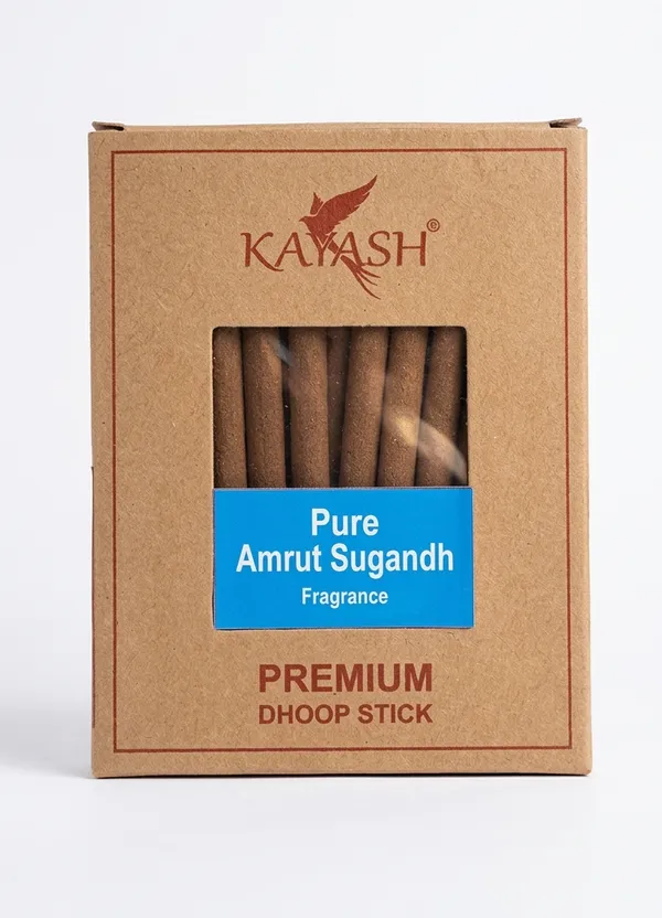 Pure_Amrut_Sugadha_Premium_Dhoop_Sticks_With_Free_Stand_Bamboo_Less_Charcoal_Free_Low_Smoke_Incense_Spiritual_Blend_For_Positivity_Balance_Ideal_For_Pooja_Meditation_100_Gram