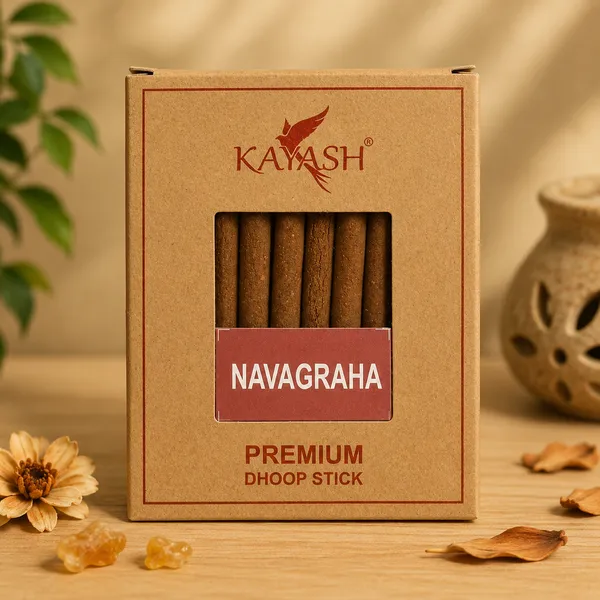 Pure_Navagraha_Premium_Dhoop_Sticks_With_Free_Stand_Bamboo_Less_Charcoal_Free_Low_Smoke_Incense_Spiritual_Blend_For_Positivity_Balance_Ideal_For_Pooja_Meditation_100_Gram