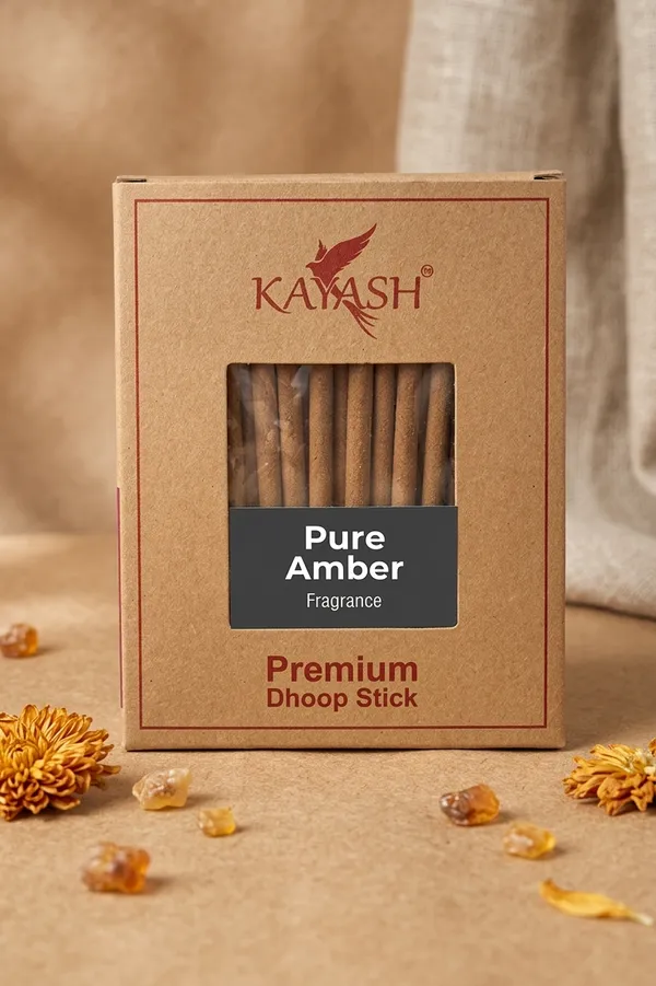 Pure_Amber_Premium_Dhoop_Sticks_With_Free_Stand_Bamboo_Less_Charcoal_Free_Low_Smoke_Incense_Spiritual_Blend_For_Positivity_Balance_Ideal_For_Pooja_Meditation_100_Gram
