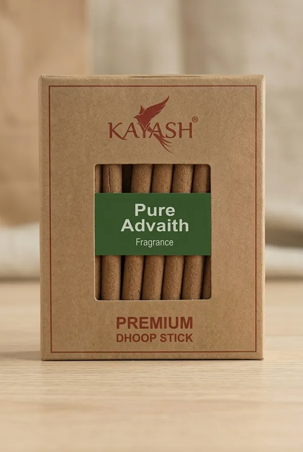 Pure_Advait_Premium_Dhoop_Sticks_With_Free_Stand_Bamboo_Less_Charcoal_Free_Low_Smoke_Incense_Spiritual_Blend_For_Positivity_Balance_Ideal_For_Pooja_Meditation_100_Gram