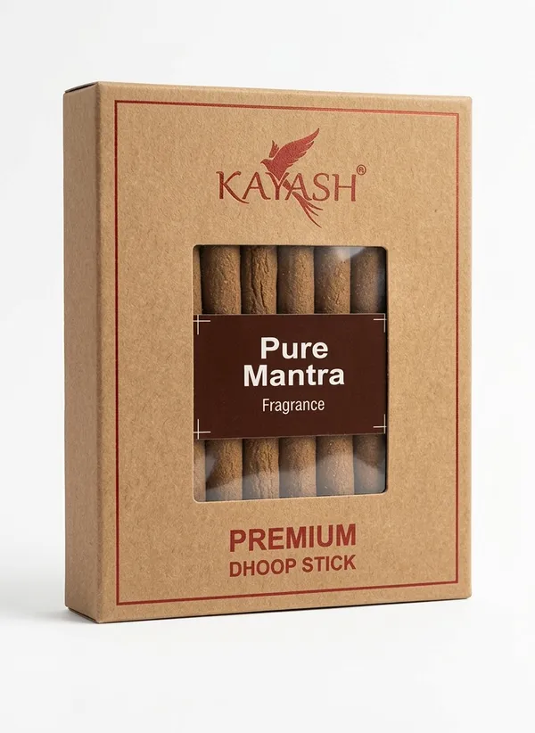 Pure_Mantra_Premium_Dhoop_Sticks_With_Free_Stand_Bamboo_Less_Charcoal_Free_Low_Smoke_Incense_Spiritual_Blend_For_Positivity_Balance_Ideal_For_Pooja_Meditation_100_Gram