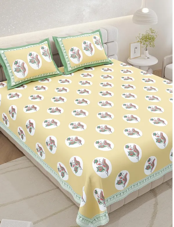 Lotus_Beige_Pure_Cotton_King_Size_Bedsheet_With_2_Pillow_Covers