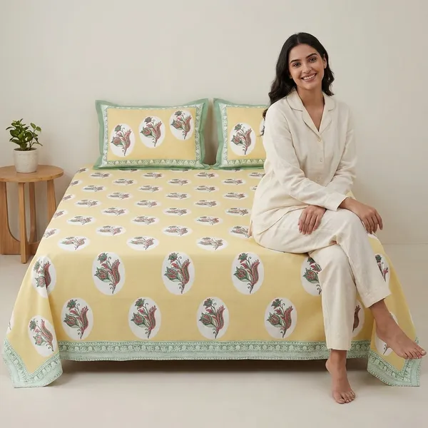 Lotus_Beige_Pure_Cotton_King_Size_Bedsheet_With_2_Pillow_Covers